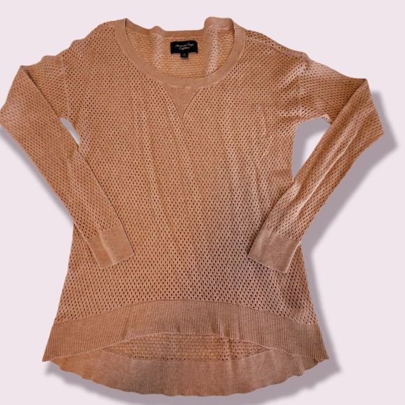 Small American eagle dusty rose light weight peforated cotton blendcover up - Picture 1 of 3